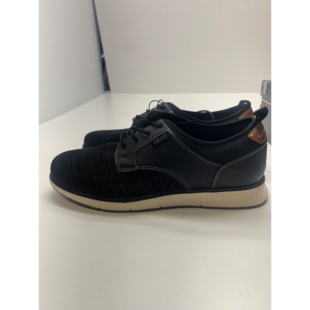 Izod Mens Drift Memory Foam Woven Oxford Black Size 9.5 1624751